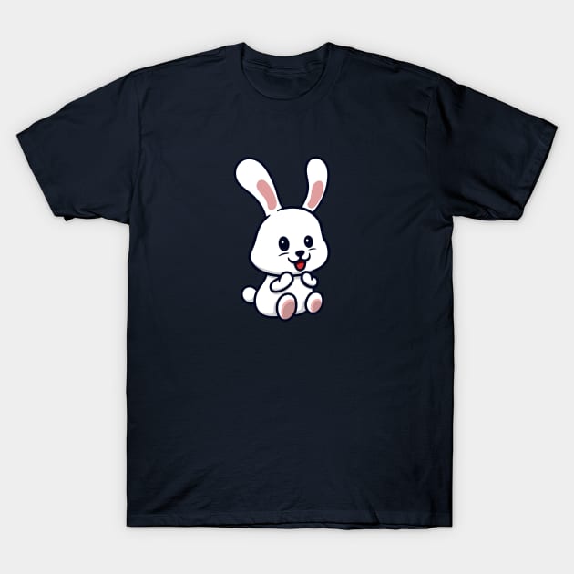 Cute Bunny Cartoon T-Shirt by garistipis